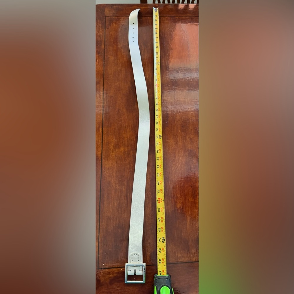 Tommy Hilfiger White Leather Belt